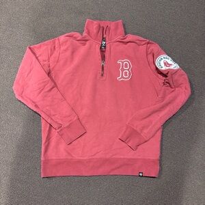 Red Boston Red Sox Quarter-Zip Sweatshirt